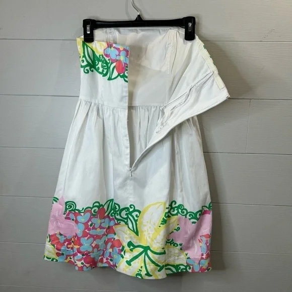 Lily Pulitzer | Strapless Lottie Resort Mariposa Placed Floral Dress Size 0 - Picture 13 of 16